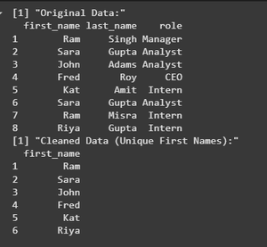 Informatica Distinct Function R Dplyr Distinct() Function - GeeksforGeeks