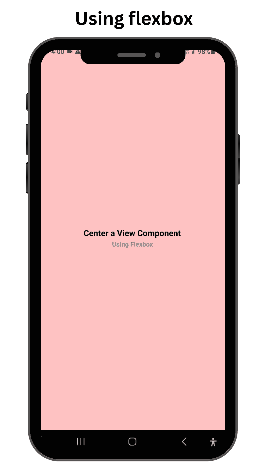 Centering a View component on screen - GeeksforGeeks