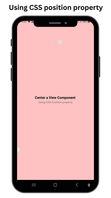 Centering a View component on screen - GeeksforGeeks