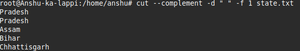 cut Command in Linux - GeeksforGeeks