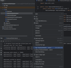 Employee Data Analyzer Project in Java - GeeksforGeeks