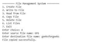 File Management System in C++ - GeeksforGeeks