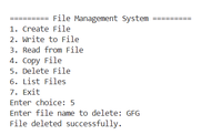 File Management System in C++ - GeeksforGeeks