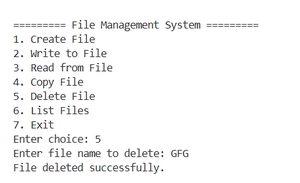 File Management System in C++ - GeeksforGeeks