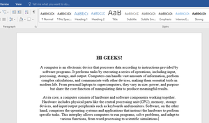 Types Of Alignment In Word Text Alignment in MS Word - GeeksforGeeks