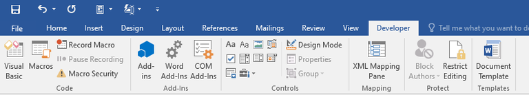 Word Developer Controls Developer Tools in MS Word - GeeksforGeeks