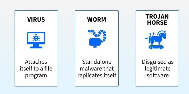 Difference Between Virus Worm And Trojan Horse GeeksforGeeks