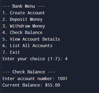 Simple Banking System in C# - GeeksforGeeks