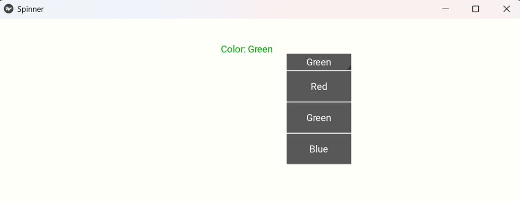 Spinner Widget in Kivy - Python - GeeksforGeeks
