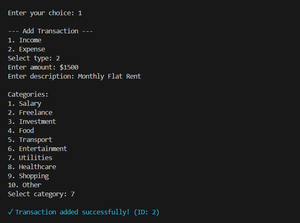 Personal Finance Manager in C# - GeeksforGeeks