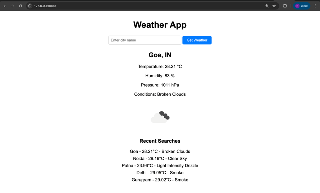 Weather app - Django - GeeksforGeeks