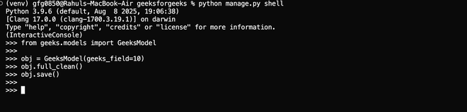 Field Validations and Built-In Fields - Django Models - GeeksforGeeks