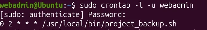 crontab