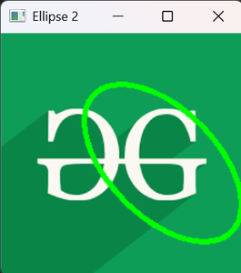 cv2.ellipse() method - Python OpenCV - GeeksforGeeks