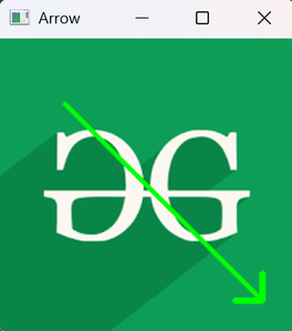 Python OpenCV | cv2.arrowedLine() method - GeeksforGeeks