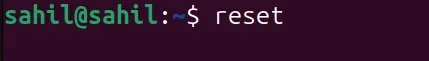 reset