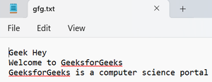 Python Program to Reverse a Single Line of a Text File - GeeksforGeeks