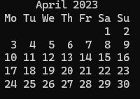 Calendar in Python - GeeksforGeeks