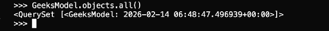 DateTimeField - Django Models - GeeksforGeeks