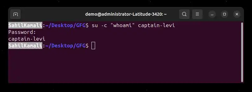 sudo--c