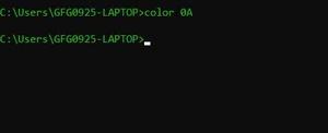 Changing Colours in Command Prompt - GeeksforGeeks