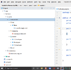 Hibernate - Table Per Hierarchy using XML File - GeeksforGeeks
