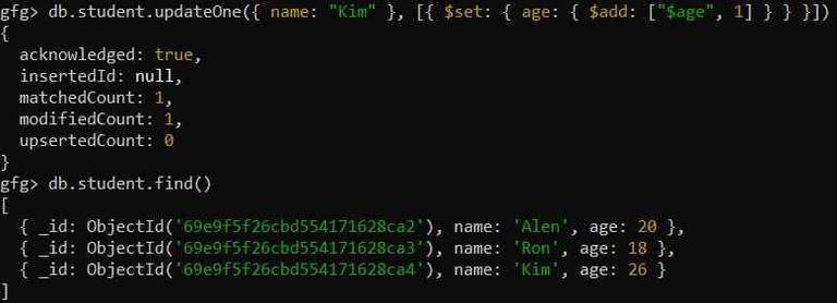MongoDB updateOne() Method - GeeksforGeeks