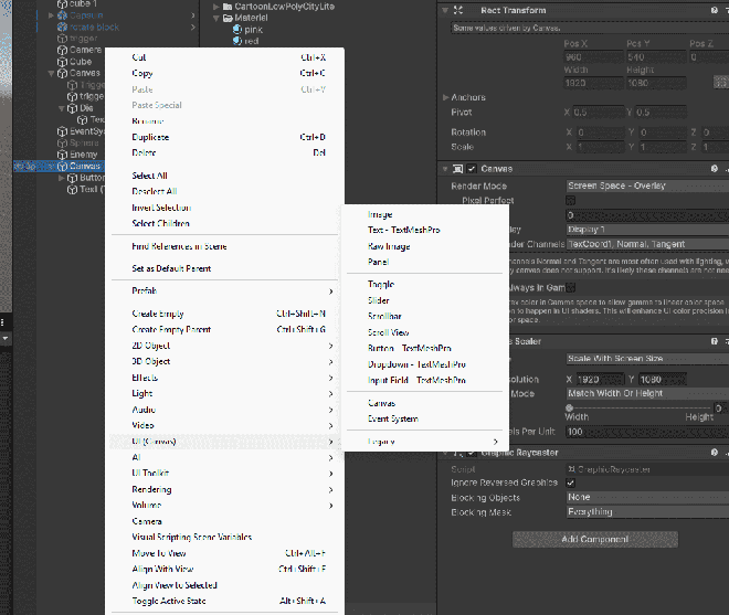 Canvas and UI Elements In Unity - GeeksforGeeks