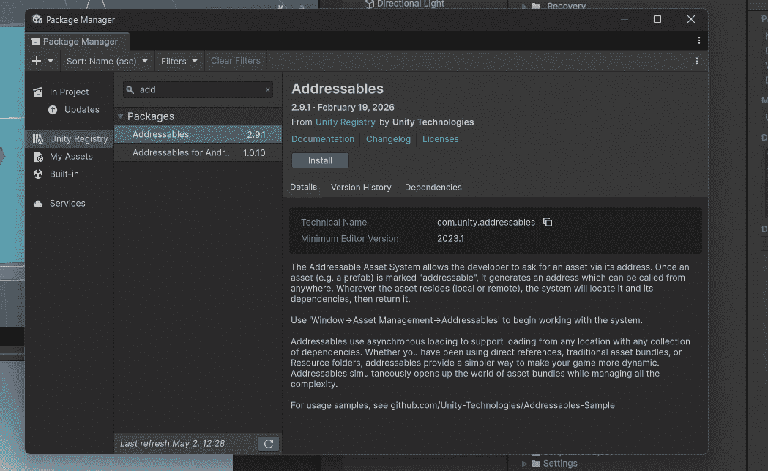 Addressables System In Unity - GeeksforGeeks