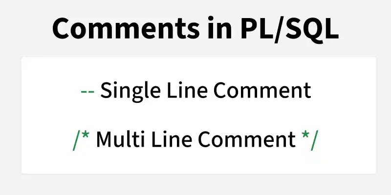 commentsin-plsql