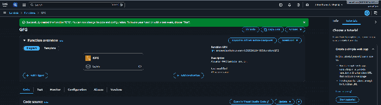 Configure AWS Lambda - GeeksforGeeks