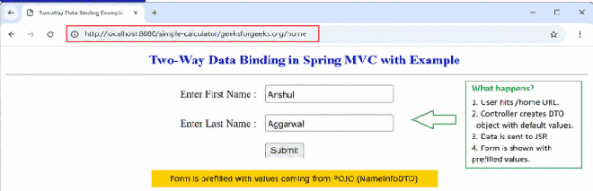 Two-Way Data Binding in Spring MVC with Example - GeeksforGeeks