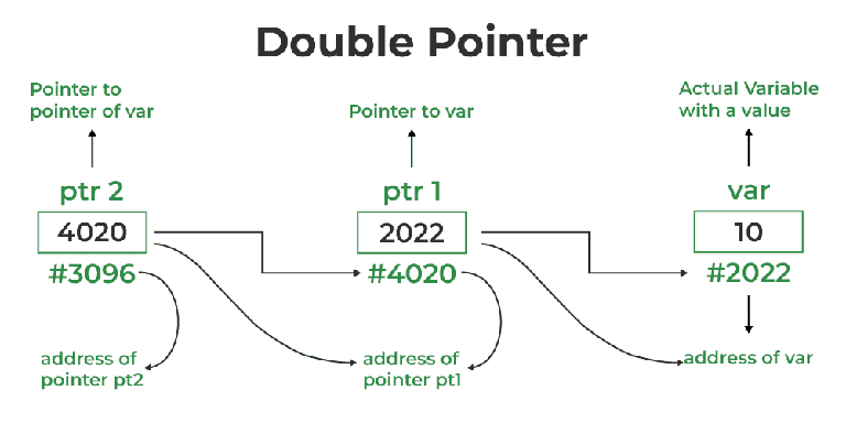 C++ Pointer To Pointer (Double Pointer) - GeeksforGeeks
