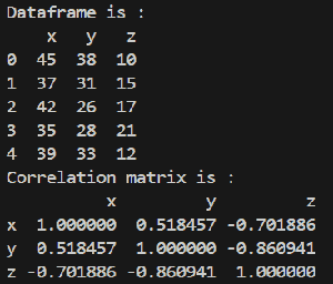 Create a Correlation Matrix using Python - GeeksforGeeks