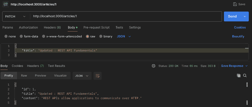 Update-using-PATCH