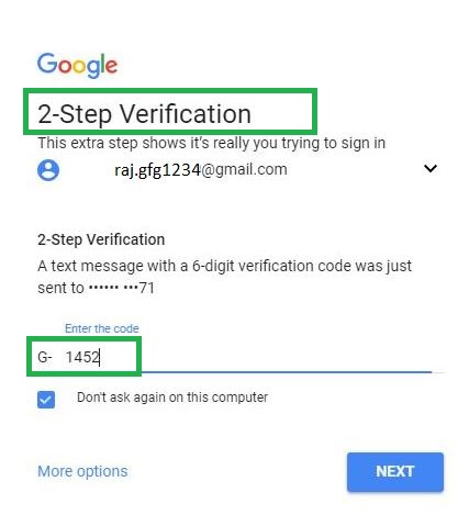 Recursive two-factor authentication issue - You need a code to get