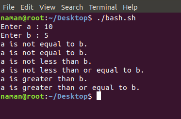 assignment operator in shell script