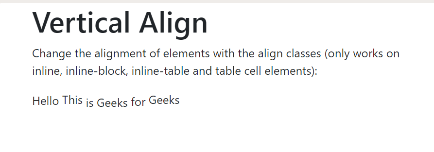 Vertical alignment in Bootstrap with Examples - GeeksforGeeks