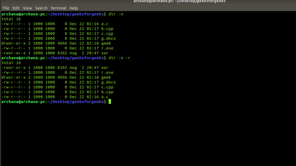 dir-command-in-linux-with-examples-geeksforgeeks
