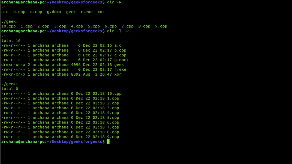 dir-command-in-linux-with-examples-geeksforgeeks