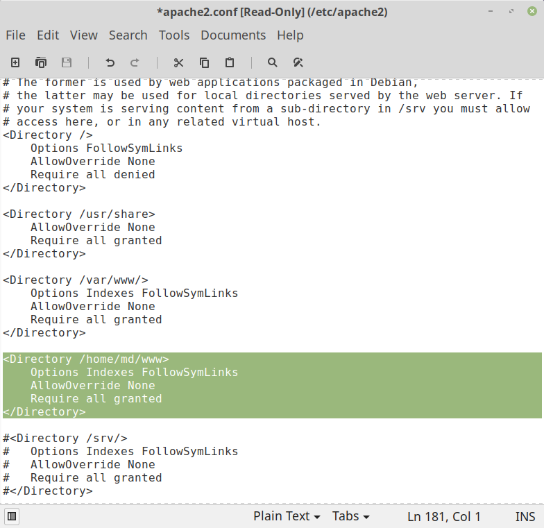 update config file