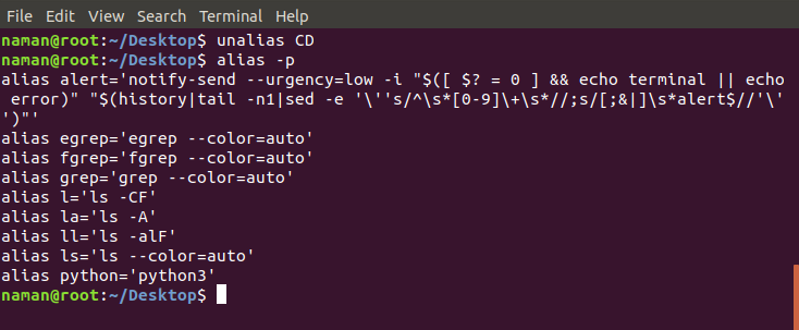 alias command in Linux with Examples - GeeksforGeeks