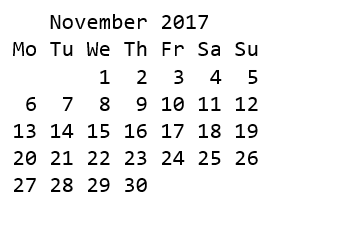 Python | Calendar Module - Geeksforgeeks