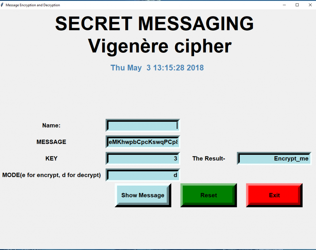 Python Message Encode Decode Using Tkinter Geeksforgeeks