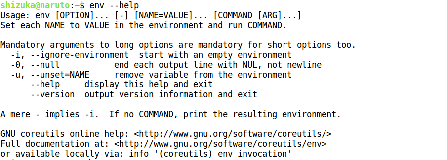 Env Command in Linux, Linux