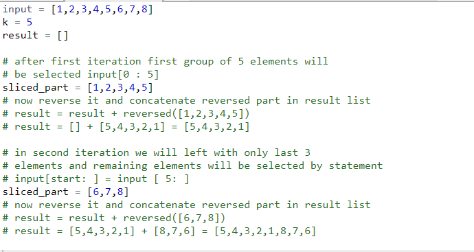 Python Slicing | Reverse An Array In Groups Of Given Size - Geeksforgeeks