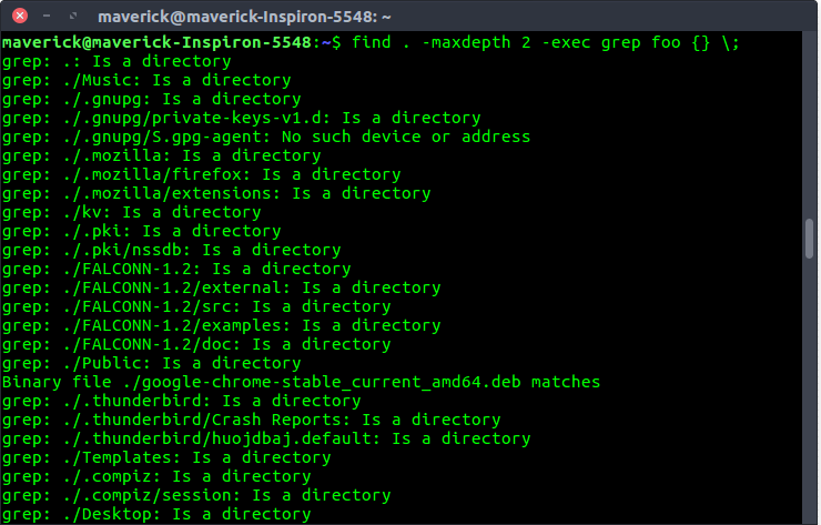 Find deals directory linux