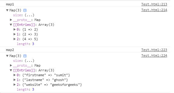 Creating A Map In Javascript Map In Javascript - Geeksforgeeks