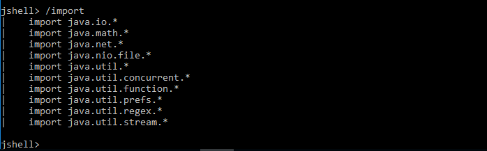 jshell import