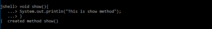 jshell method